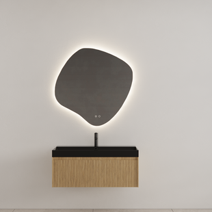 Badkamerspiegel Gliss Design Clio 120x120cm Met LED-Verlichting En Spiegelverwarming