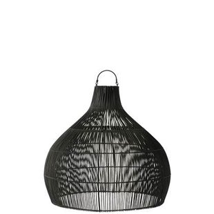 J-Line lampenkap Peervorm - rotan - zwart