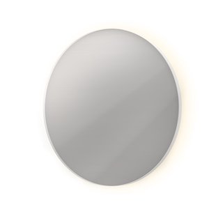 Spiegel INK SP17 Rond Colour Changing LED Rondom 80 x 4 x 80 cm Dimbaar In Aluminium Kader Mat Wit