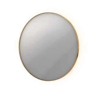 Spiegel INK SP17 Rond Colour Changing LED Rondom 100 x 4 x 100 cm Dimbaar In Aluminium Kader Mat Goud