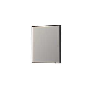 Spiegel INK SP19 Rechthoek In Stalen Kader Met Indirecte Colour Changing LED Verlichting 70 x 4 x 80 cm Mat Zwart