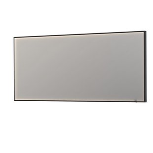 Spiegel INK SP19 Rechthoek In Stalen Kader Met Indirecte Colour Changing LED Verlichting 180 x 4 x 80 cm Mat Zwart