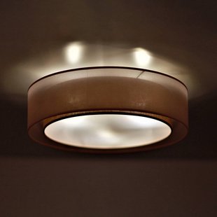 Euluna Tibu plafondlamp, textiel, Ø50cm, cappuccino