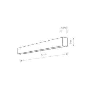 Nowodvorski Lighting Wandlamp Straight M, 92 cm, grafiet
