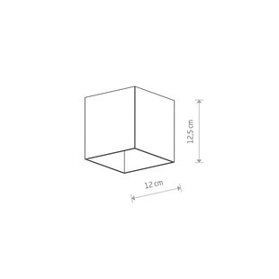 Nowodvorski Lighting Downlight Cobble in hoekige vorm, zwart