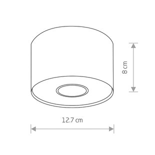 Nowodvorski Lighting Downlight Point S, zwart/wit/zwart