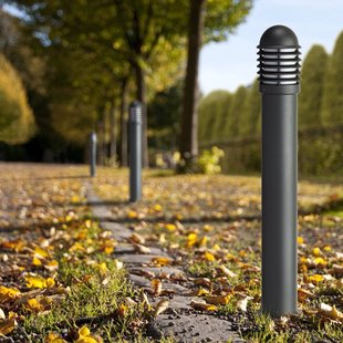 LCD Tuinpadverlichting 1041 gegoten aluminium met lamellen, hoogte 100 cm