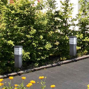 LCD Sokkellamp 1265 met lamellen grafiet