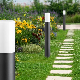 LCD Tuinpadverlichting 1320 met opaalglas grafiet Hoogte 70 cm