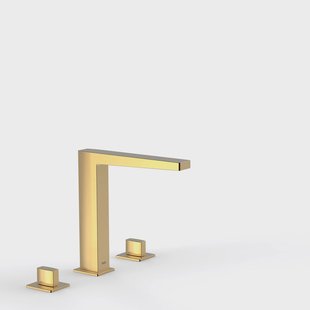 Wastafelmengkraan Tres Slim Exclusive 3-Gats met 2 Knoppen Goud