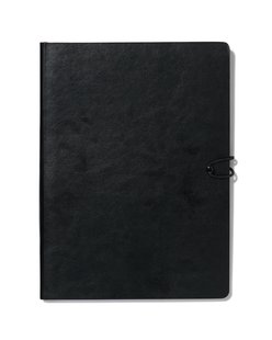 HEMA Notitieboek gelinieerd PU zwart 18.5x25.5