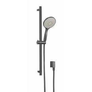 Crosswater MPRO Glijstangset - 70cm - handdouche rond 3 standen - geborsteld slate (gunmetal) MPROKITT