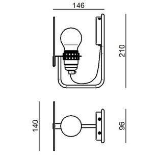 Stilnovo Bugia LED wandlamp, 1-lamp geel