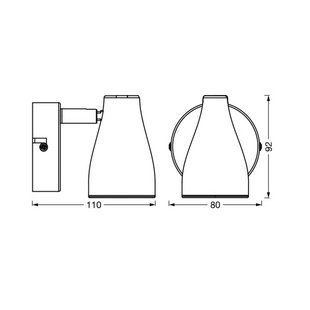 LEDVANCE Pear LED opbouwspot GU10 1-lamp zwart