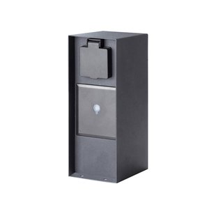 PRIOS Slimme wandcontactdooszuil WLAN 23cm zandgrijs Tuya