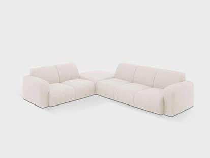 Hoekbank Lola links chenille met hocker | Windsor & Co