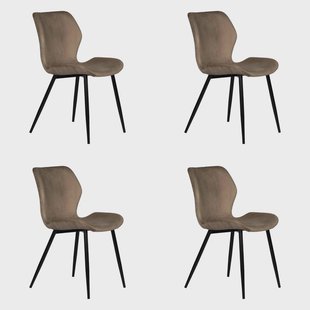 Set van 4 eetkamerstoelen Lupo velvet | Polewolf