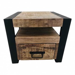 Vtw Living - Nachtkastje - Nachtkast - Mangohout - 40 cm