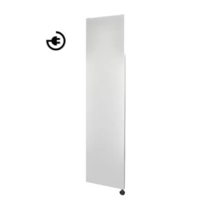 Radiator Sanicare Denso 180 x 40 cm. Mat Wit Thermostaat Chroom Linksonder