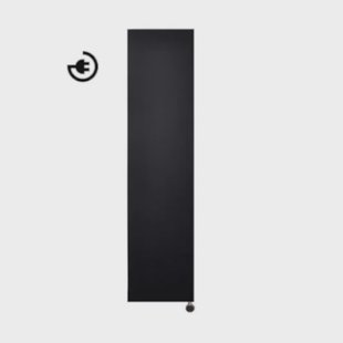 Radiator Sanicare Denso Met WiFi 180 x 40 cm Mat Zwart Met Thermostaat Zwart Rechtsonder