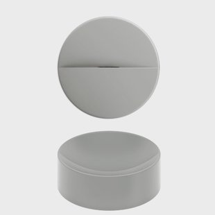 Clou Vale Rond Fontein Zonder Kranenbank Met Geïntegreerde Afvoer Grijs Mat Keramiek 22 cm