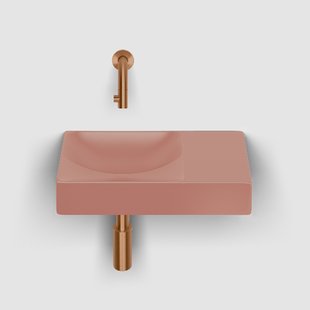 Clou Flush Fontein Zonder Kraangat Mat Roze Keramiek 36 cm