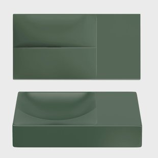 Clou Flush Fontein Zonder Kraangat Mat Pijnboom Groen Keramiek 36 cm