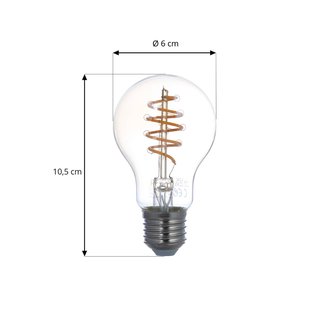 LUUMR LED lamp, E27 A60 4,9W, slim, helder, amber
