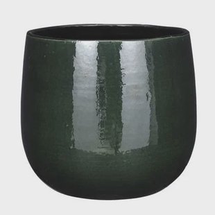 Mica Decorations Plantenpot - keramiek - groen glans - D24|H22 cm Mica Decorations Plantenpot - keramiek - groen glans - D24|H22 cm