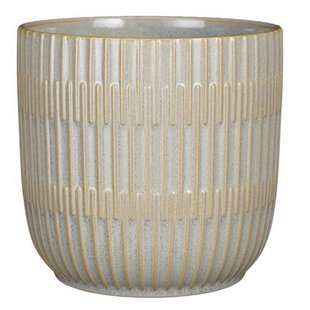Mica Decorations Plantenpot - keramiek - lichtgrijs - D19-H18 cm Mica Decorations Plantenpot - keramiek - lichtgrijs - D19-H18 cm
