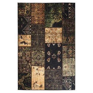 Heritaged Patchwork vloerkleed - Fade No.1 olijfgroen - 140x200 cm