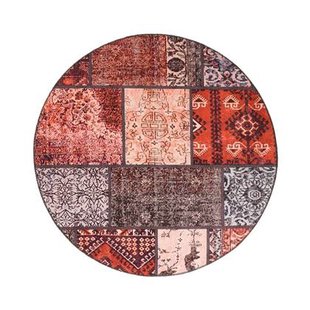 Heritaged Rond patchwork vloerkleed - Fade No.1 rood|multi - 250 cm