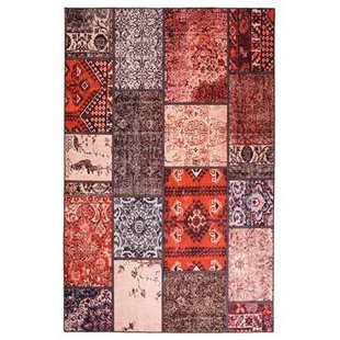Heritaged Patchwork vloerkleed - Fade No.1 rood|multi - 152x230 cm