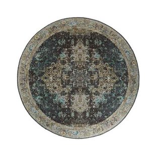 Heritaged Rond vintage vloerkleed - Fade No.2 groen - 152 cm