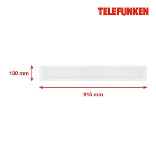 Telefunken LED opbouwpaneel Poel, lengte 91,5cm, 37W, wit 840