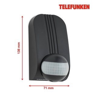 Telefunken Bewegingssensor Funchal, max. 1.000W LED, zwart