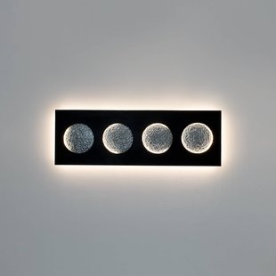 Holländer LED wandlamp Fasi Della Luna, zwart/zilver