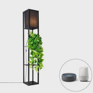 QAZQA Smart vloerlamp zwart incl. Wifi A60 - Stojan