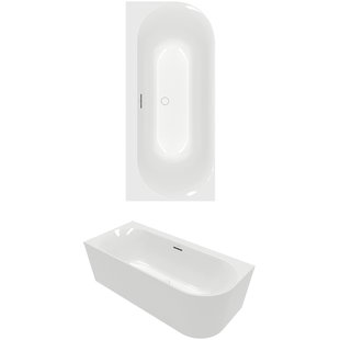 Villeroy & Boch Loop & friends hoekbad - 170x75cm - hoek rechts - acryl Stone white mat uba170lof9cr00v-rw