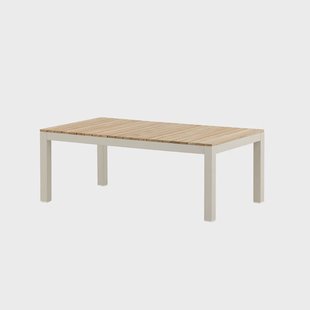 Milena aluminium tuin salontafel beige - 120 x 70 cm
