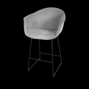 Nino-Otis barkruk donkergrijs - zwart onderstel - 65 cm - set van 2