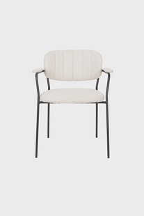 Set van 2 eetkamerstoelen Alina bouclé met armleuning | Feliz Lifestyle