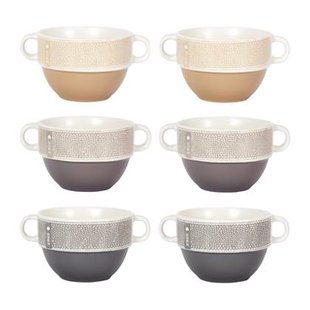 OTIX Soepkommen met Oor Set van 6 Stuks Soeptassen 500 ml Diverse k...