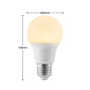 Arcchio LED lamp E27 A60 8W 3.000K opaal, 6 per set Arcchio LED lamp E27 A60 8W 3.000K opaal, 6 per set
