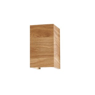 FISCHER & HONSEL LED wandlamp Shine-Wood eiken 2xGU10 10x18cm