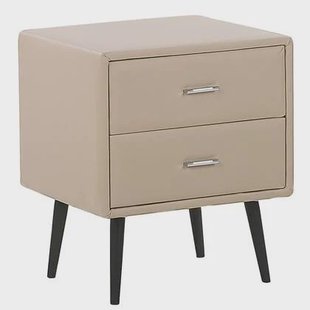 Beliani - ESSONNE - Nachtkastje - Beige - Kunstleer