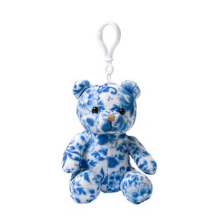 Teddybeer Delfts blauw sleutelhanger