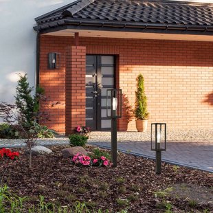 Searchlight Tuinpadverlichting box van roestvrij staal, zwart