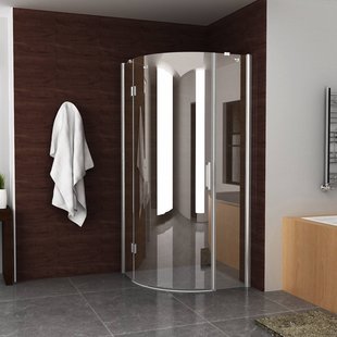BWS Douchecabine | Kwartrond 90x90x200cm | 1 deur Links | 8mm NANO coating glas