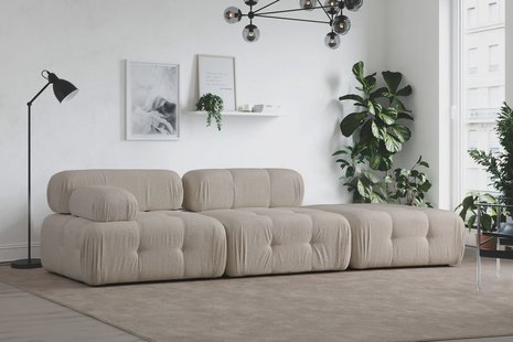 Modulaire zitbank rechts Bubble Deluxe bouclé | Atelier Del Sofa